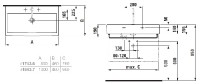Laufen LIVING CITY umyvadlo do nábytku 100 cm, 2 otvory, bílá   H8184370001071